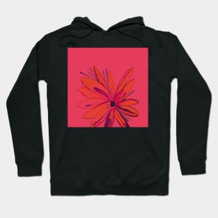 Original Artwork Acrylic Flower Painting Hoodie